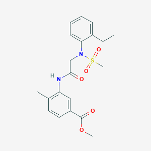 molecular formula C20H24N2O5S B3588901 methyl 3-{[N-(2-ethylphenyl)-N-(methylsulfonyl)glycyl]amino}-4-methylbenzoate 