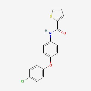 molecular formula C17H12ClNO2S B3588929 N-[4-(4-chlorophenoxy)phenyl]thiophene-2-carboxamide 