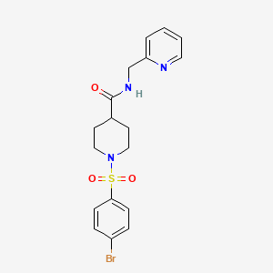 1-(4-BROMOBENZENESULFONYL)-N-[(PYRIDIN-2-YL)METHYL]PIPERIDINE-4-CARBOXAMIDE