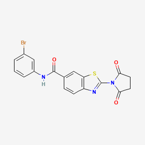 N-(3-bromophenyl)-2-(2,5-dioxo-1-pyrrolidinyl)-1,3-benzothiazole-6-carboxamide