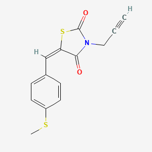 (5E)-5-[4-(methylsulfanyl)benzylidene]-3-(prop-2-yn-1-yl)-1,3-thiazolidine-2,4-dione