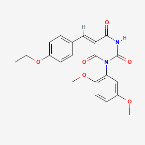 (5Z)-1-(2,5-dimethoxyphenyl)-5-[(4-ethoxyphenyl)methylidene]-1,3-diazinane-2,4,6-trione