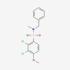 molecular formula C15H15Cl2NO3S B3589028 N-benzyl-2,3-dichloro-4-methoxy-N-methylbenzenesulfonamide 