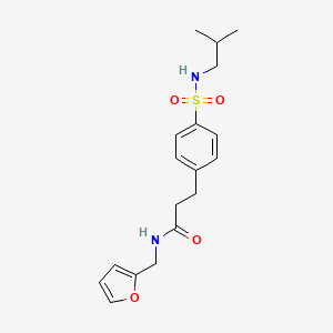 molecular formula C18H24N2O4S B3589033 N-(2-furylmethyl)-3-{4-[(isobutylamino)sulfonyl]phenyl}propanamide 