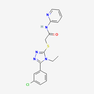 2-{[5-(3-chlorophenyl)-4-ethyl-4H-1,2,4-triazol-3-yl]thio}-N-2-pyridinylacetamide