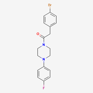 molecular formula C18H18BrFN2O B3589093 2-(4-Bromophenyl)-1-[4-(4-fluorophenyl)piperazin-1-yl]ethanone 