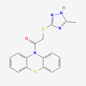 2-[(5-METHYL-4H-1,2,4-TRIAZOL-3-YL)SULFANYL]-1-(10H-PHENOTHIAZIN-10-YL)ETHAN-1-ONE