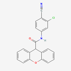 molecular formula C21H13ClN2O2 B3589108 N-(3-chloro-4-cyanophenyl)-9H-xanthene-9-carboxamide 