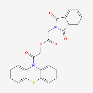 2-oxo-2-(10H-phenothiazin-10-yl)ethyl (1,3-dioxo-1,3-dihydro-2H-isoindol-2-yl)acetate