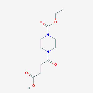 molecular formula C11H18N2O5 B358913 4-[4-(乙氧羰基)哌嗪-1-基]-4-氧代丁酸 CAS No. 677741-91-2