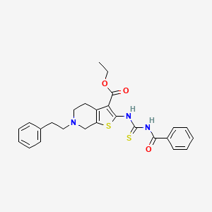 ethyl 2-{[(phenylcarbonyl)carbamothioyl]amino}-6-(2-phenylethyl)-4,5,6,7-tetrahydrothieno[2,3-c]pyridine-3-carboxylate