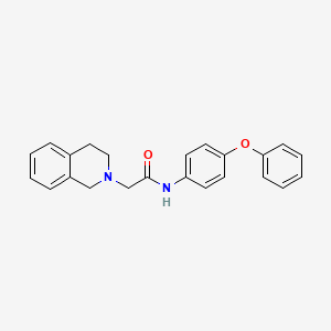 molecular formula C23H22N2O2 B3589183 2-(3,4-dihydroisoquinolin-2(1H)-yl)-N-(4-phenoxyphenyl)acetamide 