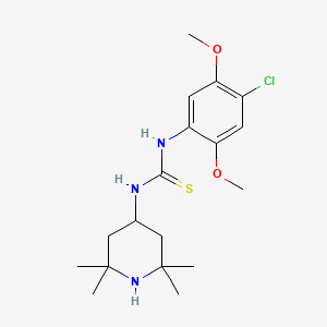 3-(4-CHLORO-2,5-DIMETHOXYPHENYL)-1-(2,2,6,6-TETRAMETHYLPIPERIDIN-4-YL)THIOUREA