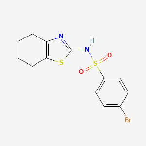 molecular formula C13H13BrN2O2S2 B3589194 4-bromo-N-(4,5,6,7-tetrahydro-1,3-benzothiazol-2-yl)benzenesulfonamide 