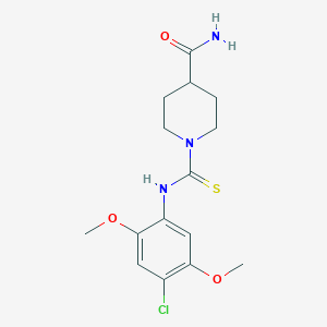 1-[(4-chloro-2,5-dimethoxyanilino)carbothioyl]-4-piperidinecarboxamide