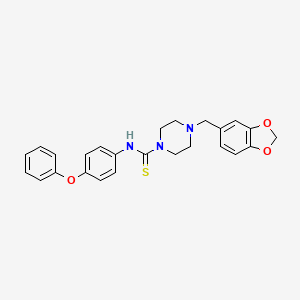 4-(1,3-BENZODIOXOL-5-YLMETHYL)-N-(4-PHENOXYPHENYL)TETRAHYDRO-1(2H)-PYRAZINECARBOTHIOAMIDE