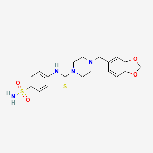 4-(2H-1,3-BENZODIOXOL-5-YLMETHYL)-N-(4-SULFAMOYLPHENYL)PIPERAZINE-1-CARBOTHIOAMIDE