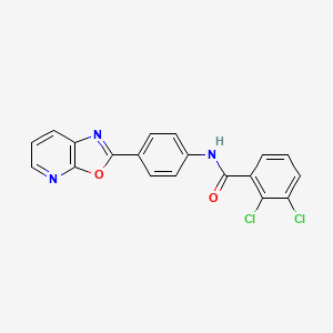 2,3-dichloro-N-[4-([1,3]oxazolo[5,4-b]pyridin-2-yl)phenyl]benzamide