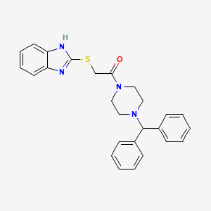 2-(1H-benzimidazol-2-ylsulfanyl)-1-[4-(diphenylmethyl)piperazin-1-yl]ethanone