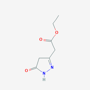 molecular formula C7H10N2O3 B358930 Ethyl 2-(5-oxo-4,5-dihydro-1H-pyrazol-3-yl)acetate CAS No. 98334-81-7