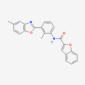 molecular formula C24H18N2O3 B3589348 N-[2-methyl-3-(5-methyl-1,3-benzoxazol-2-yl)phenyl]-1-benzofuran-2-carboxamide 