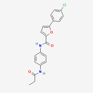 5-(4-CHLOROPHENYL)-N-(4-PROPANAMIDOPHENYL)FURAN-2-CARBOXAMIDE