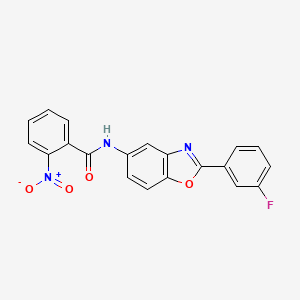 N-[2-(3-fluorophenyl)-1,3-benzoxazol-5-yl]-2-nitrobenzamide