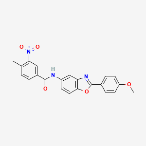 N-[2-(4-methoxyphenyl)-1,3-benzoxazol-5-yl]-4-methyl-3-nitrobenzamide