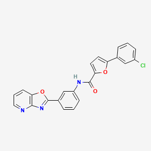 5-(3-Chlorophenyl)-N-(3-{[1,3]oxazolo[4,5-B]pyridin-2-YL}phenyl)furan-2-carboxamide