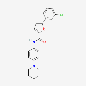 molecular formula C22H21ClN2O2 B3589374 5-(3-chlorophenyl)-N-[4-(1-piperidinyl)phenyl]-2-furamide 