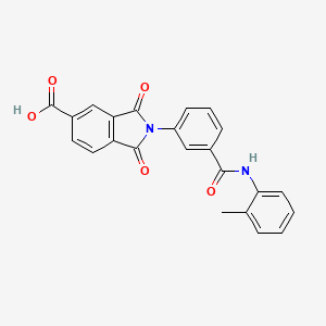 2-{3-[(2-methylphenyl)carbamoyl]phenyl}-1,3-dioxo-2,3-dihydro-1H-isoindole-5-carboxylic acid