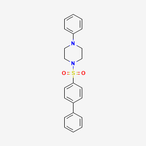 molecular formula C22H22N2O2S B3589409 1-phenyl-4-(4-phenylphenyl)sulfonylpiperazine 