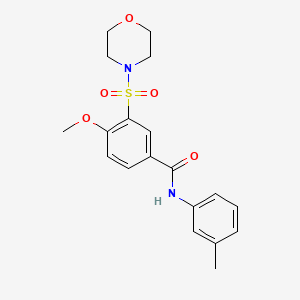 4-methoxy-N-(3-methylphenyl)-3-(4-morpholinylsulfonyl)benzamide