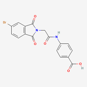 4-[2-(5-bromo-1,3-dioxo-2,3-dihydro-1H-isoindol-2-yl)acetamido]benzoic acid