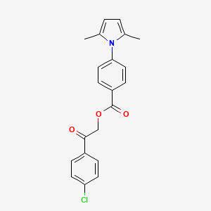 2-(4-CHLOROPHENYL)-2-OXOETHYL 4-(2,5-DIMETHYLPYRROL-1-YL)BENZOATE