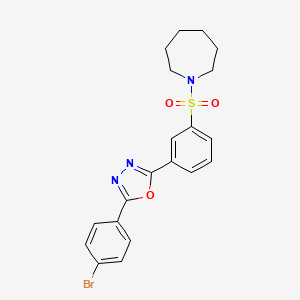 1-{3-[5-(4-Bromophenyl)-1,3,4-oxadiazol-2-YL]benzenesulfonyl}azepane