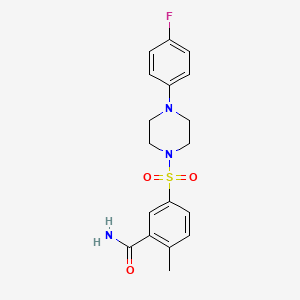 5-{[4-(4-Fluorophenyl)piperazin-1-yl]sulfonyl}-2-methylbenzamide