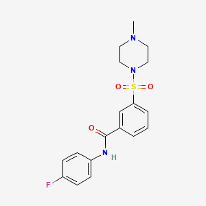 N-(4-fluorophenyl)-3-[(4-methyl-1-piperazinyl)sulfonyl]benzamide