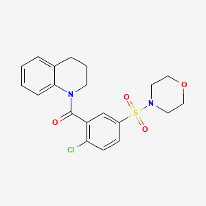 (2-chloro-5-morpholin-4-ylsulfonylphenyl)-(3,4-dihydro-2H-quinolin-1-yl)methanone