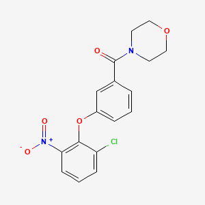 molecular formula C17H15ClN2O5 B3589508 4-[3-(2-chloro-6-nitrophenoxy)benzoyl]morpholine 