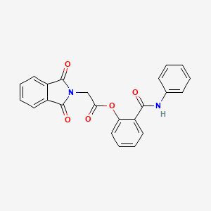 molecular formula C23H16N2O5 B3589521 2-(anilinocarbonyl)phenyl (1,3-dioxo-1,3-dihydro-2H-isoindol-2-yl)acetate 