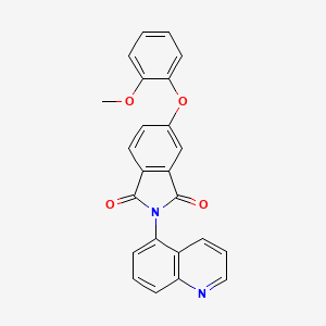 molecular formula C24H16N2O4 B3589522 5-(2-METHOXYPHENOXY)-2-(5-QUINOLYL)-1H-ISOINDOLE-1,3(2H)-DIONE 