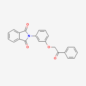 molecular formula C22H15NO4 B3589539 2-[3-(2-oxo-2-phenylethoxy)phenyl]-1H-isoindole-1,3(2H)-dione 