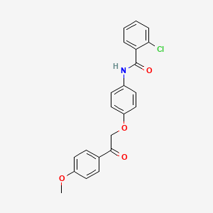 2-chloro-N-{4-[2-(4-methoxyphenyl)-2-oxoethoxy]phenyl}benzamide