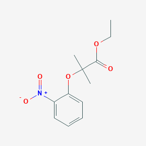 molecular formula C12H15NO5 B3589577 ethyl 2-methyl-2-(2-nitrophenoxy)propanoate 