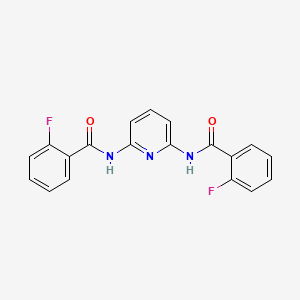 2-fluoro-N-[6-[(2-fluorobenzoyl)amino]pyridin-2-yl]benzamide