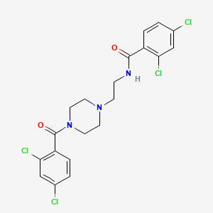 2,4-dichloro-N-[2-[4-(2,4-dichlorobenzoyl)piperazin-1-yl]ethyl]benzamide