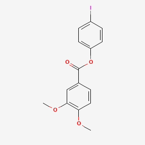 molecular formula C15H13IO4 B3589607 4-iodophenyl 3,4-dimethoxybenzoate 