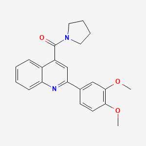 2-(3,4-Dimethoxyphenyl)-4-(pyrrolidine-1-carbonyl)quinoline