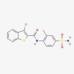 3-chloro-N-(2-methyl-4-sulfamoylphenyl)-1-benzothiophene-2-carboxamide